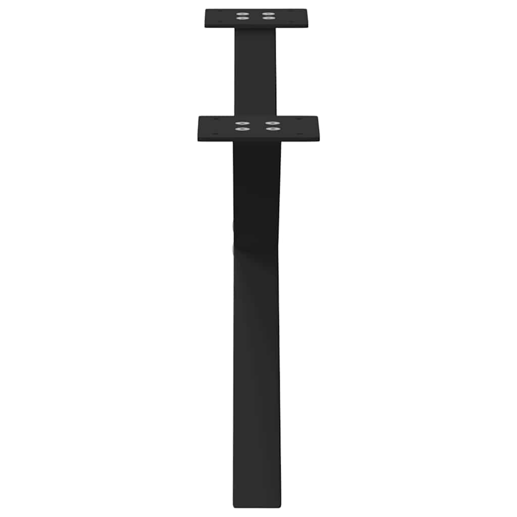 2 db fekete, X alakú acél dohányzóasztal láb 70 x (30-31) cm