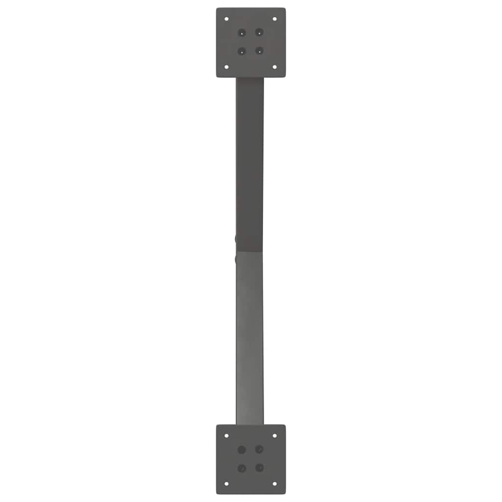 2 db antracitszürke X-alakú acél dohányzóasztal láb 70x(30-31) cm