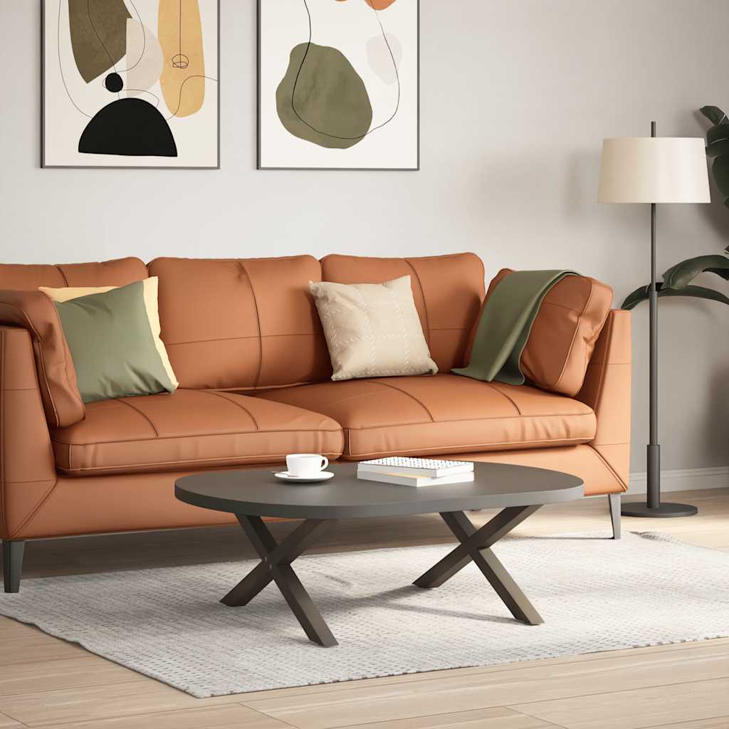 2 db X alakú natúr acél dohányzóasztal láb 70x(30-31) cm