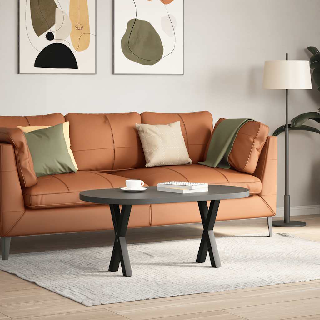 2 db fekete, X alakú acél dohányzóasztal láb 28 x (42-43) cm