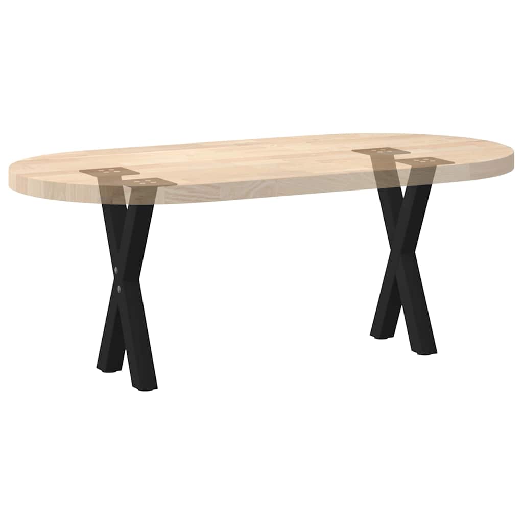 2 db fekete, X alakú acél dohányzóasztal láb 28 x (42-43) cm