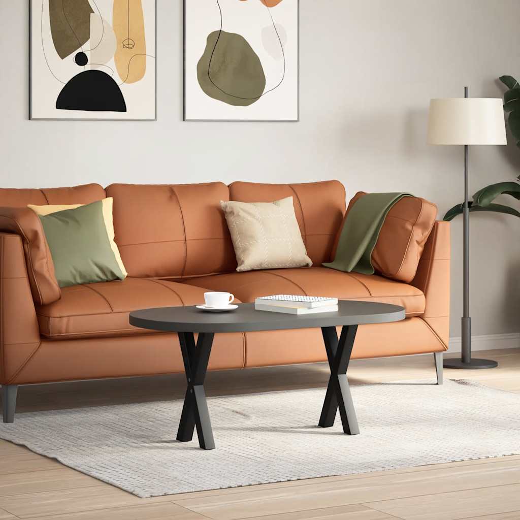 2 db fekete, X alakú acél dohányzóasztal láb 38 x (42-43) cm