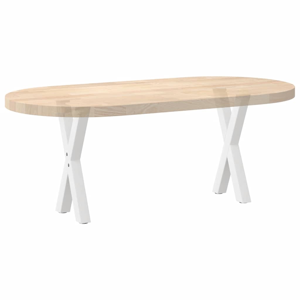 2 db fehér, X alakú dohányzóasztal láb, 38 x (42-43) cm, acél