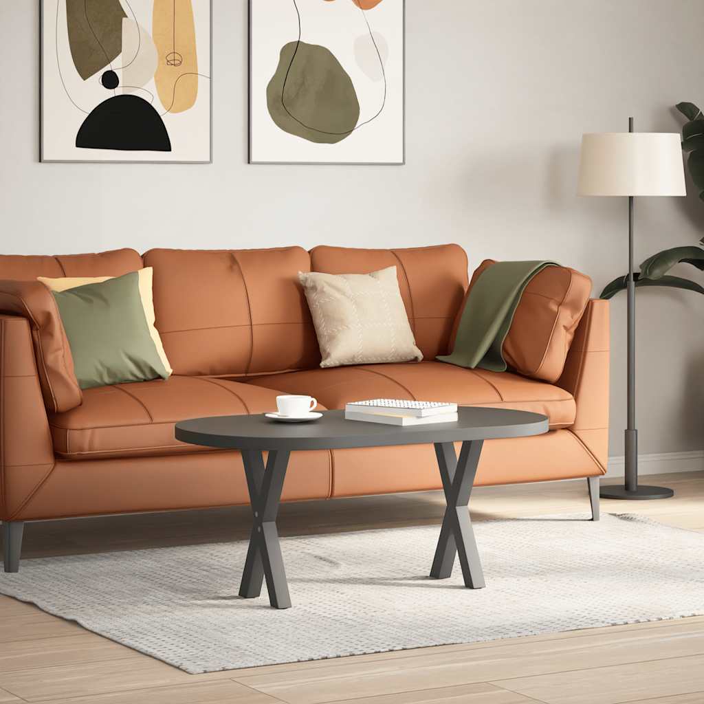 2 db antracitszürke X-alakú acél dohányzóasztal láb 38x(42-43) cm