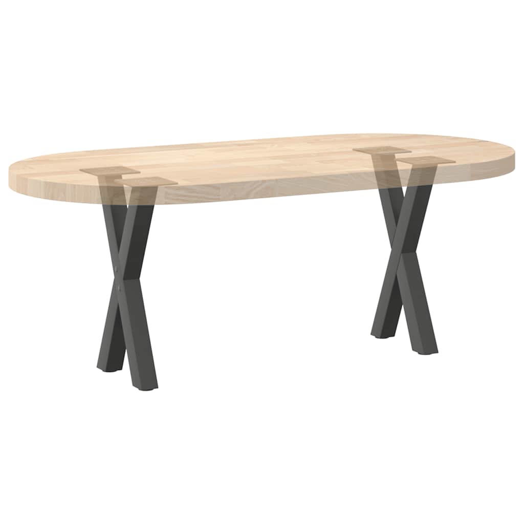 2 db antracitszürke X-alakú acél dohányzóasztal láb 38x(42-43) cm