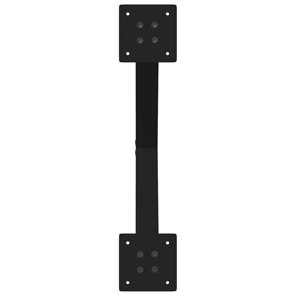 2 db fekete, X alakú acél dohányzóasztal láb 50 x (42-43) cm