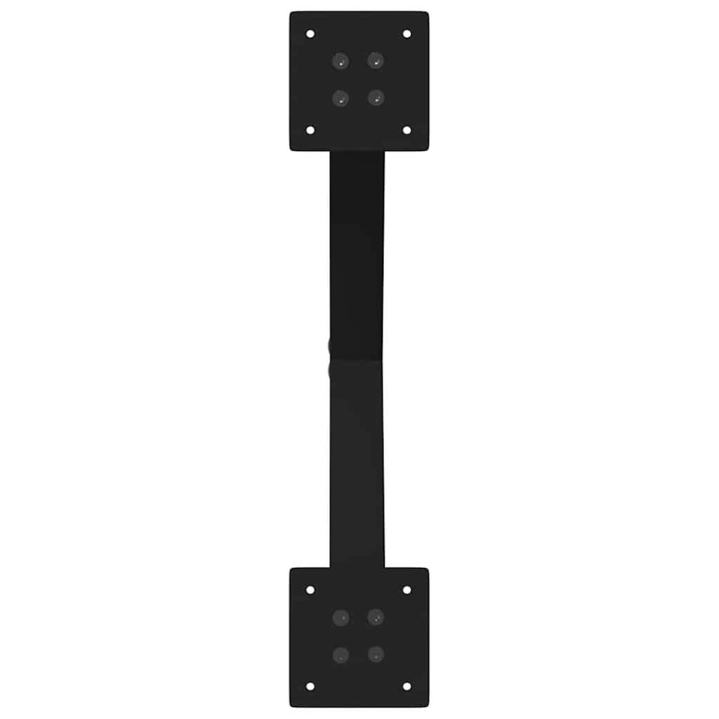 2 db fekete, X alakú acél dohányzóasztal láb 60 x (42-43) cm
