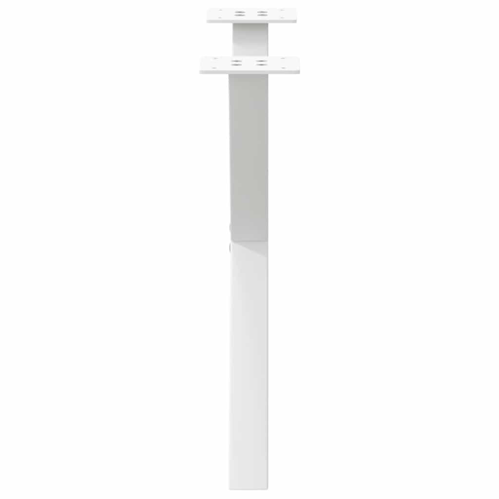 2 db fehér, X alakú acél dohányzóasztal láb 60 x (42-43) cm