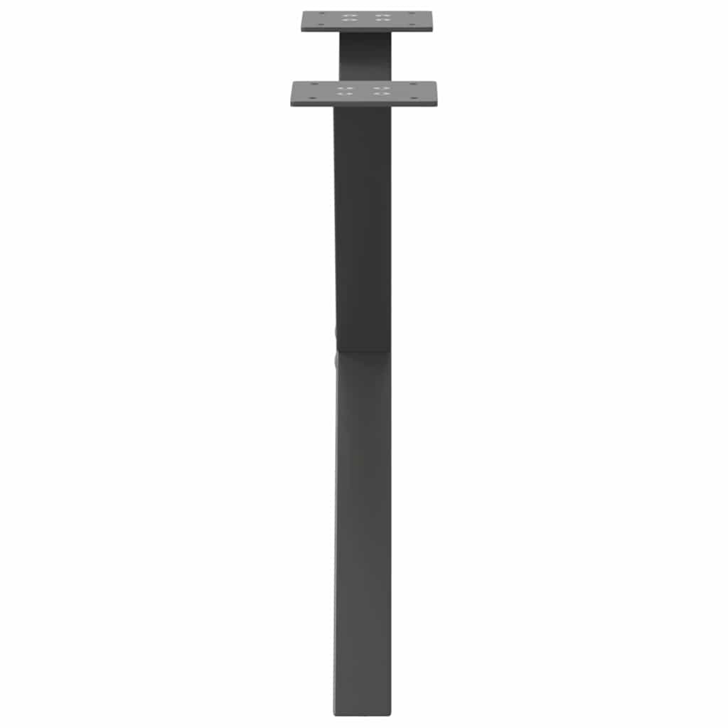 2 db antracitszürke X-alakú acél dohányzóasztal láb 60 x (42-43) cm