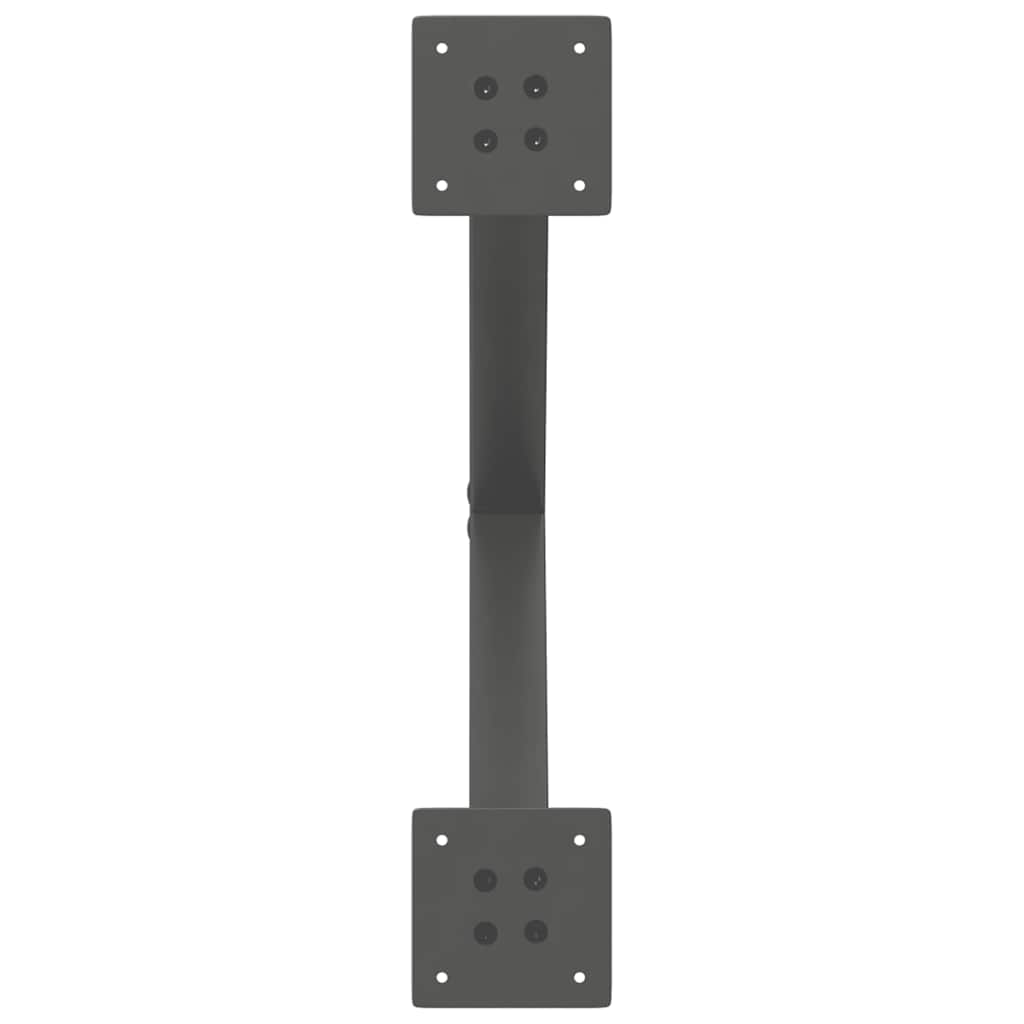 2 db antracitszürke X-alakú acél dohányzóasztal láb 60 x (42-43) cm