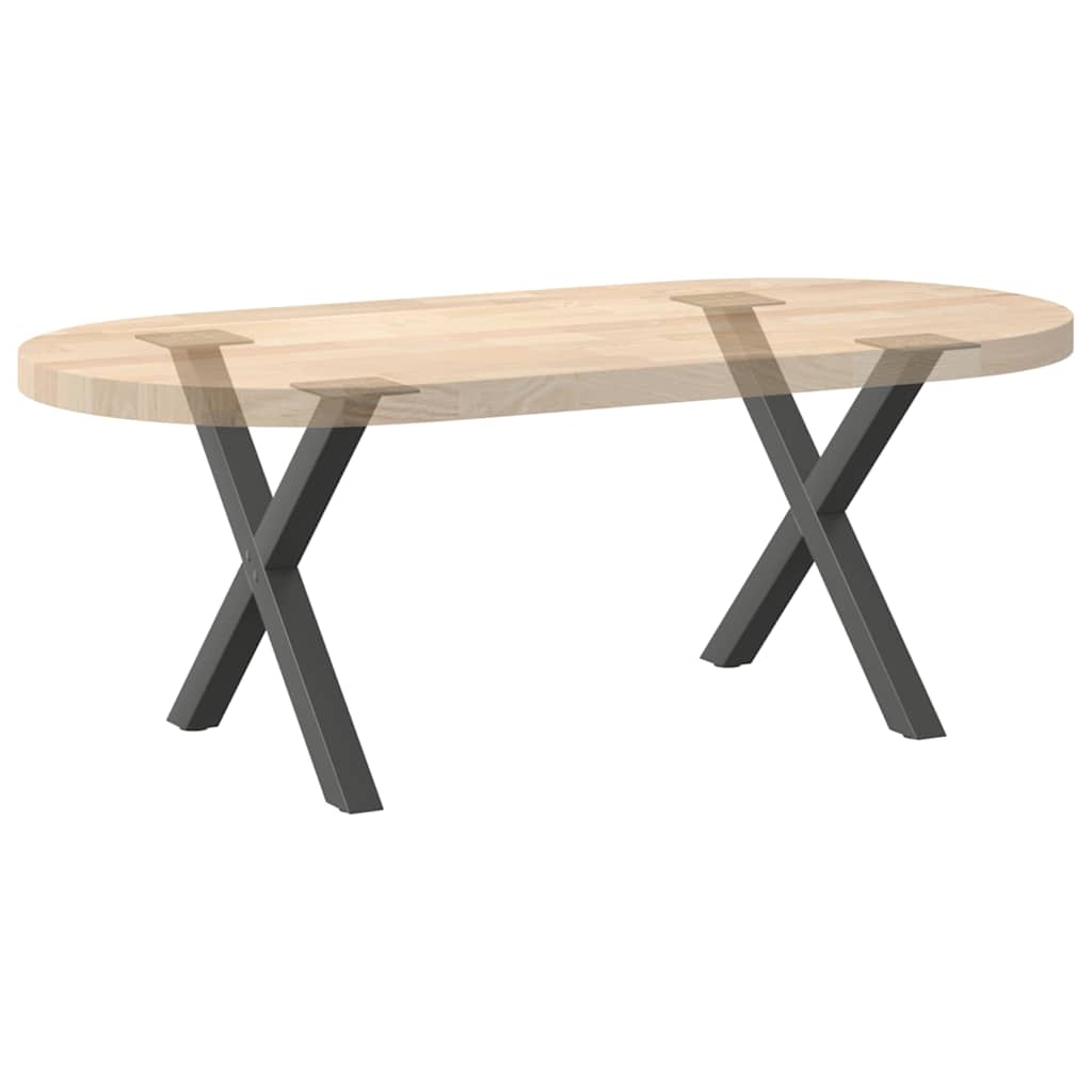 2 db antracitszürke X-alakú acél dohányzóasztal láb 60 x (42-43) cm