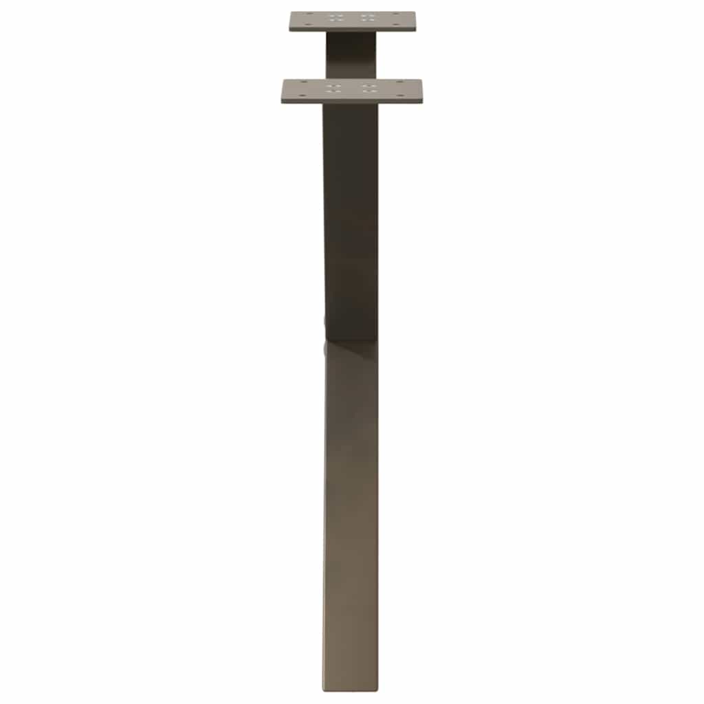 2 db X alakú natúr acél dohányzóasztal láb 60 x (42-43) cm