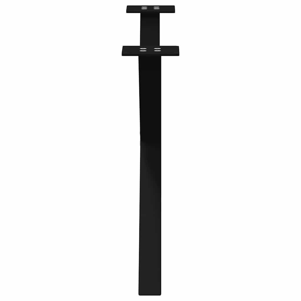 2 db fekete, X alakú acél dohányzóasztal láb 70 x (42-43) cm