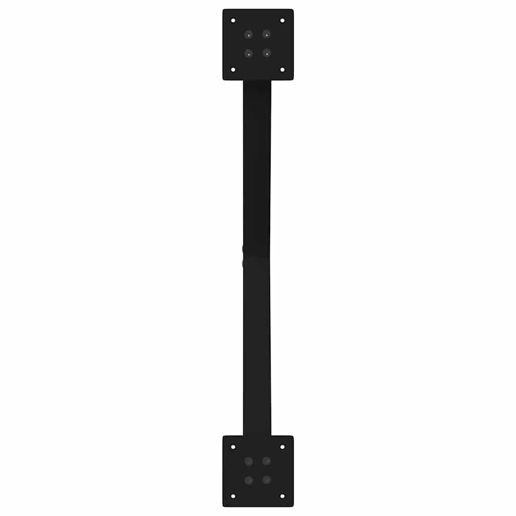 2 db fekete, X alakú acél dohányzóasztal láb 70 x (42-43) cm