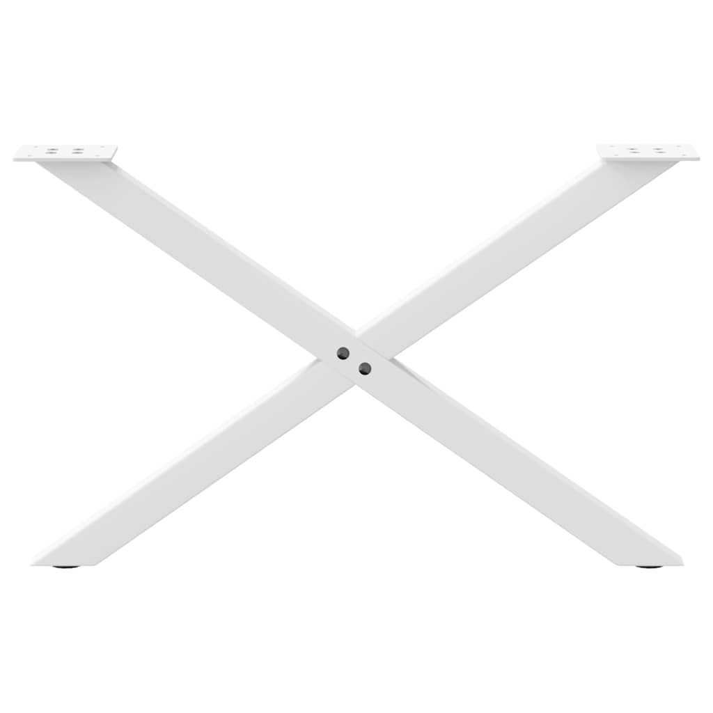 2 db fehér, X alakú dohányzóasztal láb 70 x (42-43) cm acél