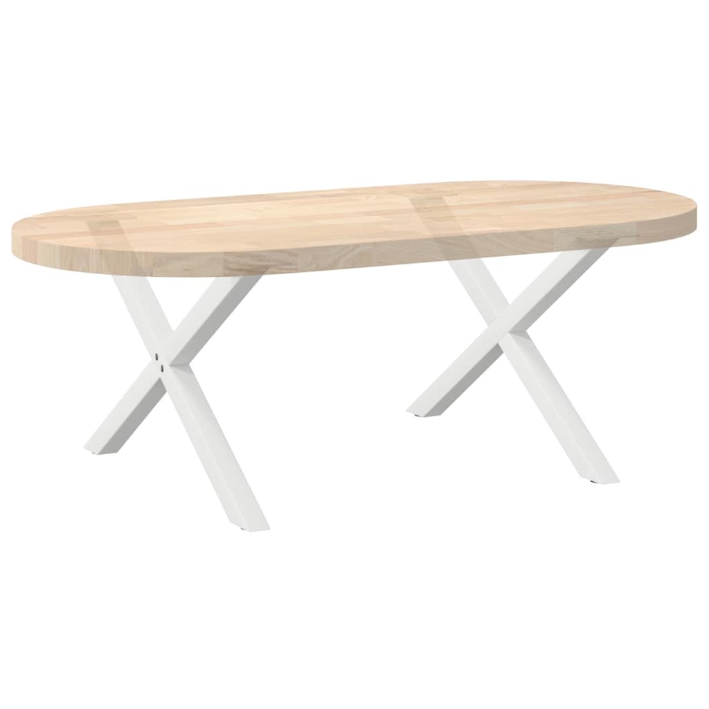 2 db fehér, X alakú dohányzóasztal láb 70 x (42-43) cm acél
