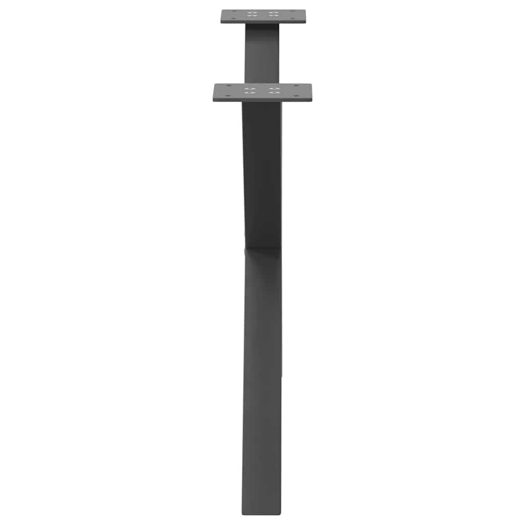 2 db antracitszürke X-alakú acél dohányzóasztal láb 70 x (42-43) cm