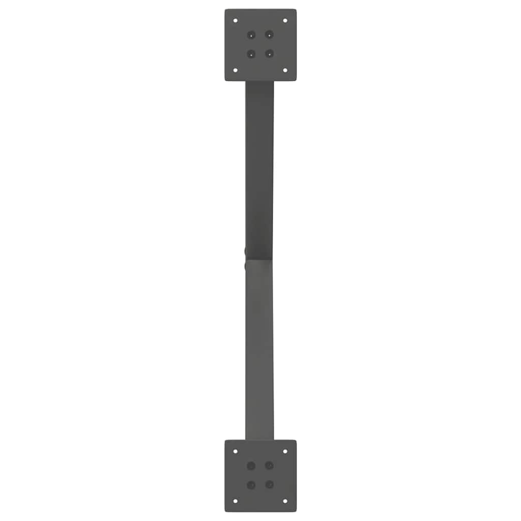 2 db antracitszürke X-alakú acél dohányzóasztal láb 70 x (42-43) cm