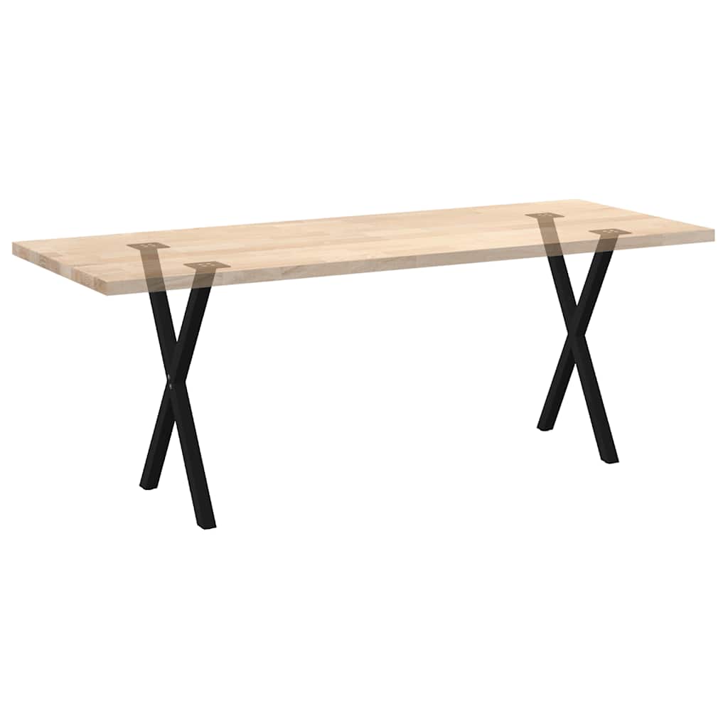 2 db X alakú étkezőasztal láb fekete acél 57 x (72-73) cm