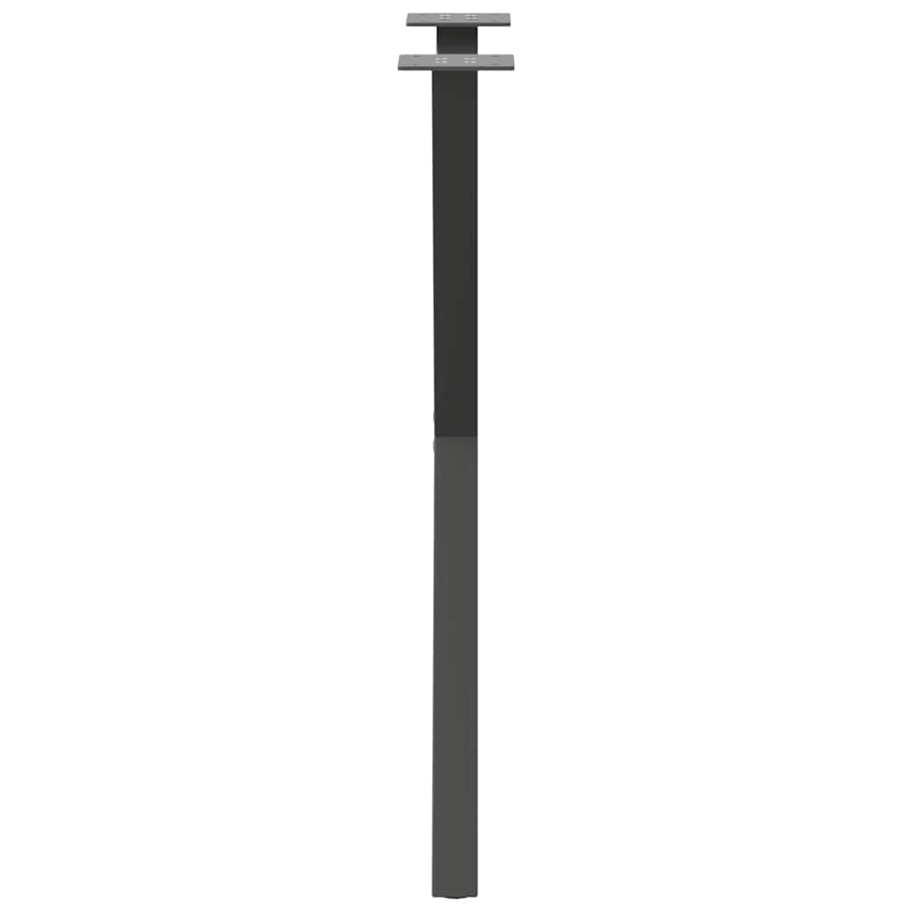 2 db antracitszürke X-alakú acél étkezőasztalláb 57x(72-73) cm