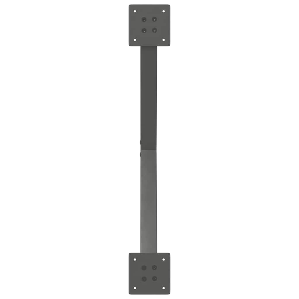 2 db antracitszürke X-alakú acél étkezőasztal láb 70x(72-73) cm