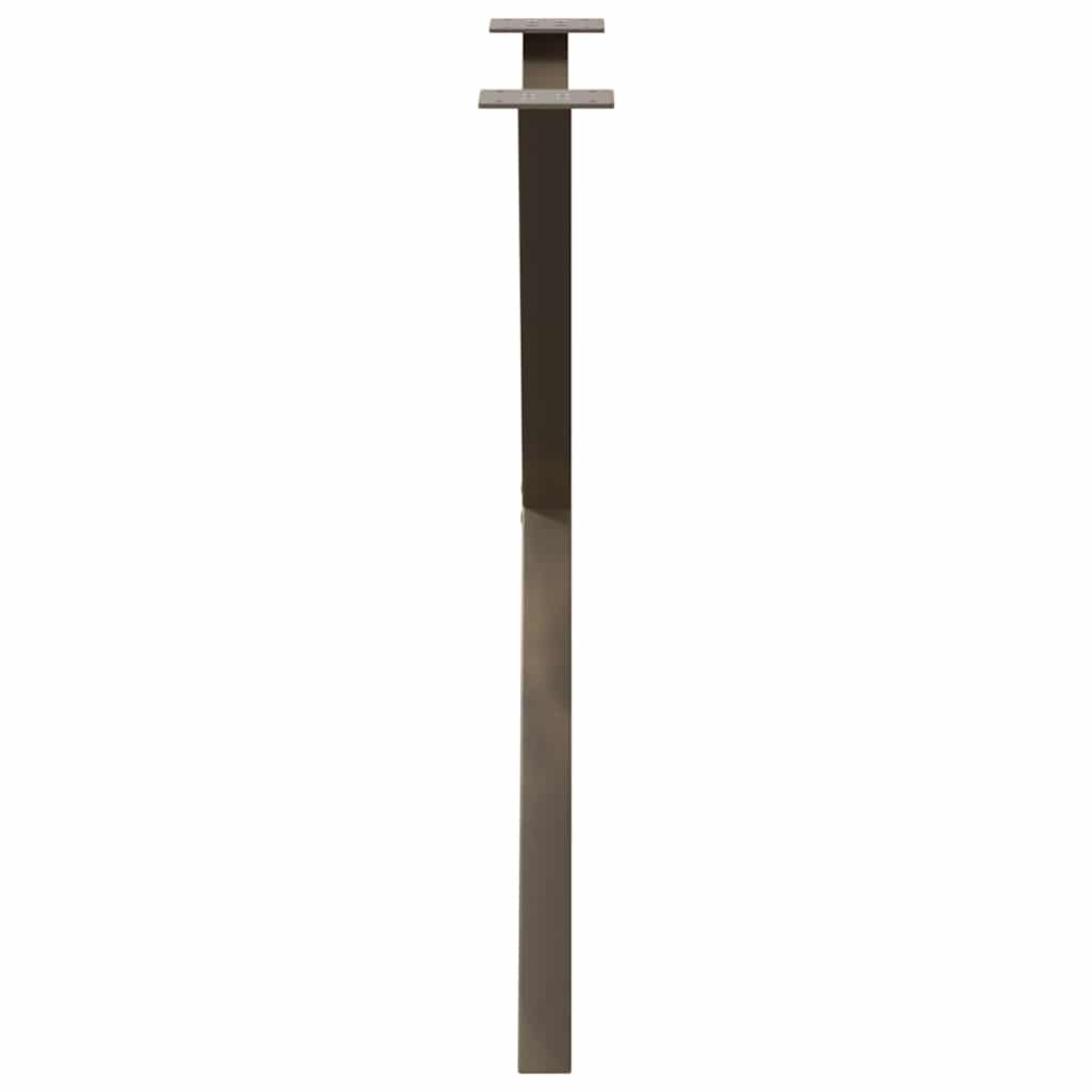 2 db X alakú étkezőasztal láb natúr acélból 70 x (72-73) cm