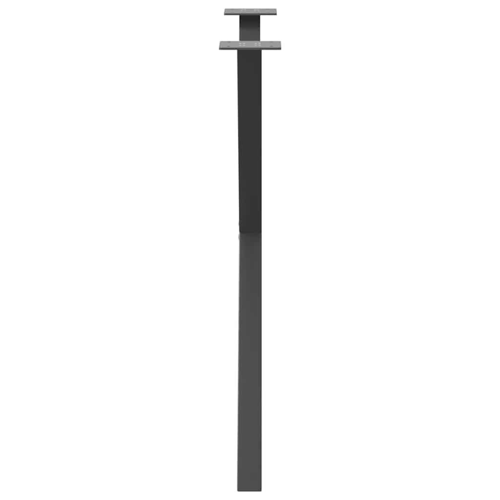 2 db antracitszürke X alakú acél étkezőasztal láb 80x(72-73) cm