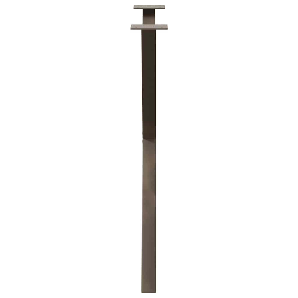 2 db X alakú étkezőasztal láb natúr acél 80x(72-73) cm acél