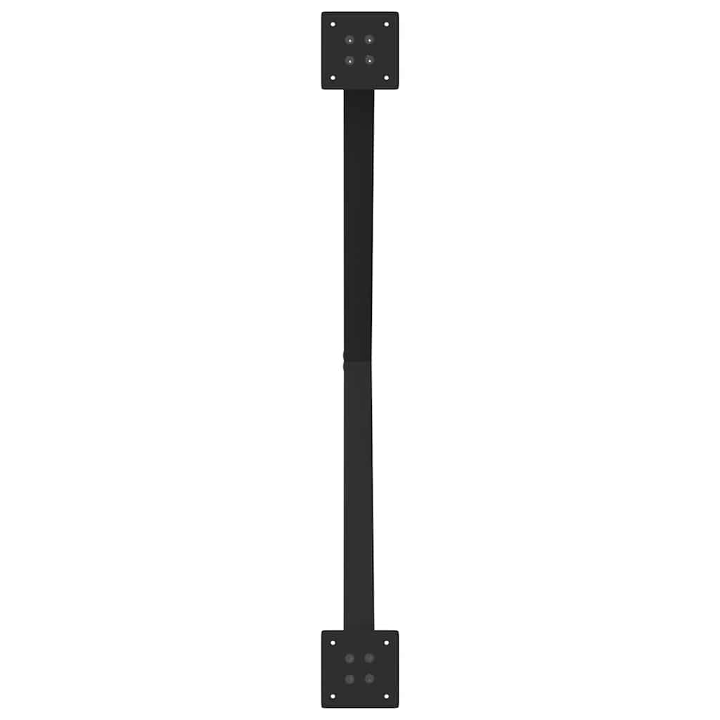 2 db X alakú étkezőasztal láb fekete, 90 x (72-73) cm acél