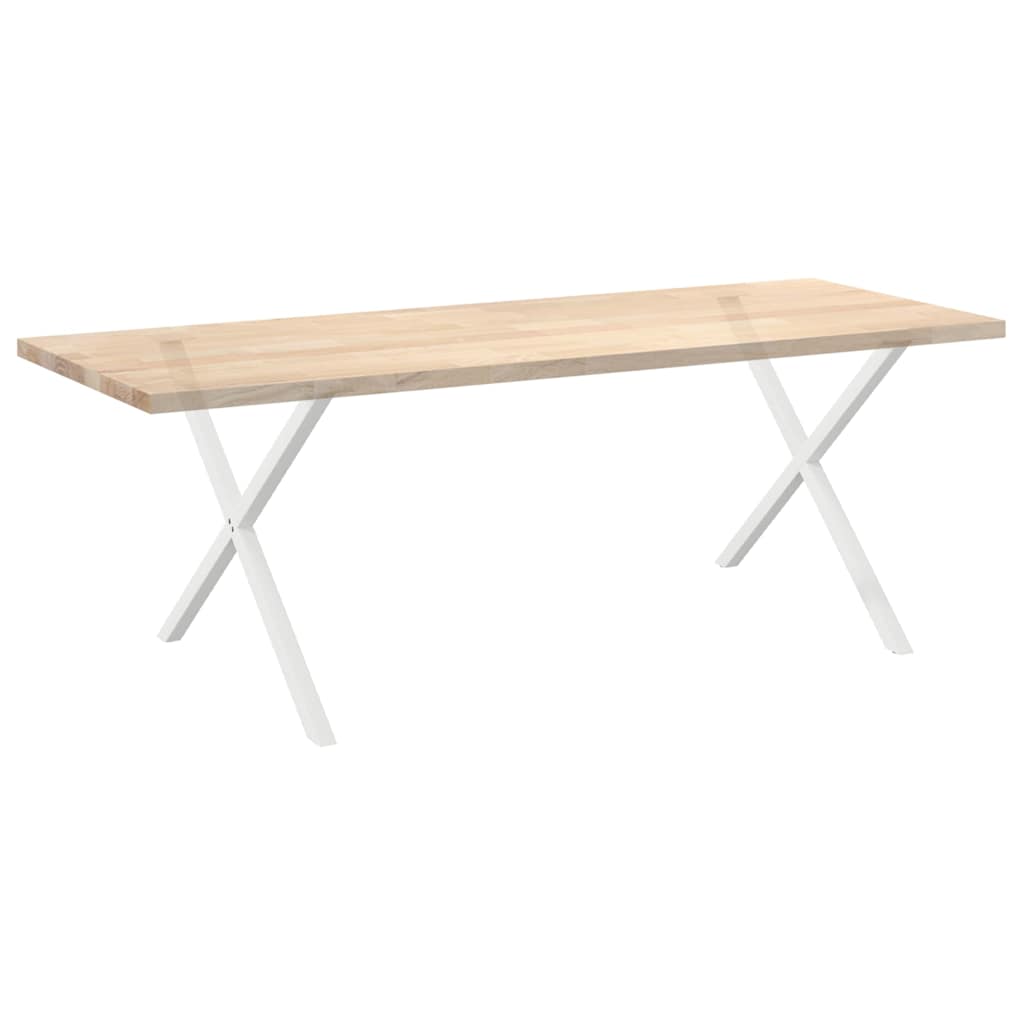 2 db X alakú étkezőasztal láb fehér 90 x (72-73) cm acél étkezőasztal láb
