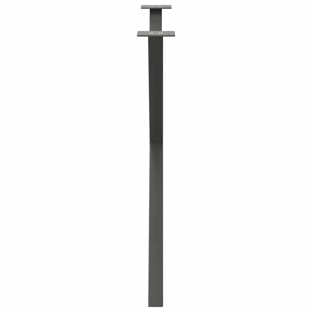 2 db antracitszürke X alakú acél étkezőasztal láb 90 x (72-73) cm