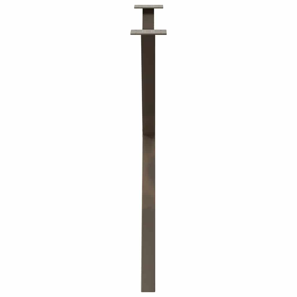 2 db X alakú étkezőasztal láb natúr acél 90 x (72-73) cm acél