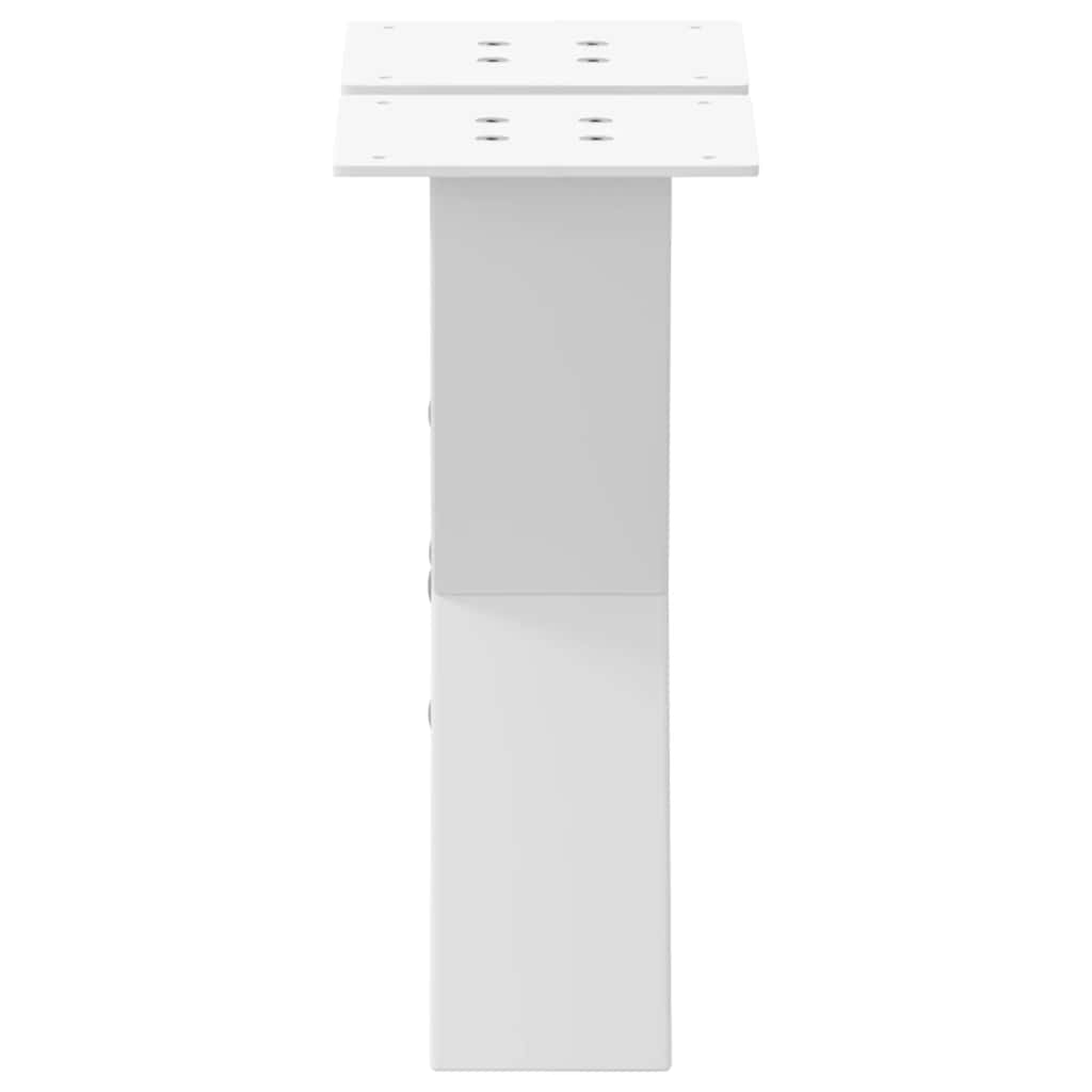 2 db fehér, X alakú acél dohányzóasztal láb 30 x (30-31) cm