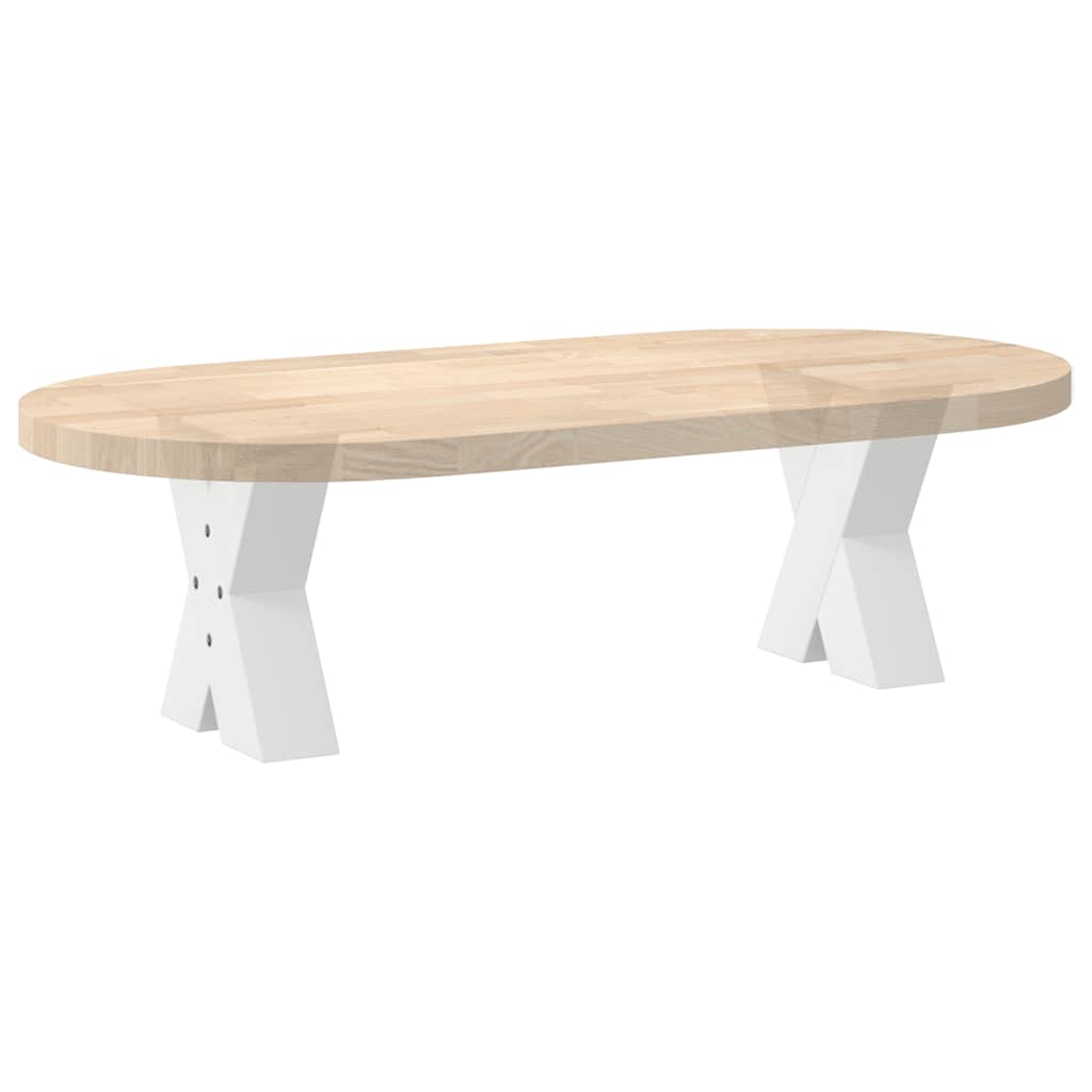 2 db fehér, X alakú acél dohányzóasztal láb 30 x (30-31) cm