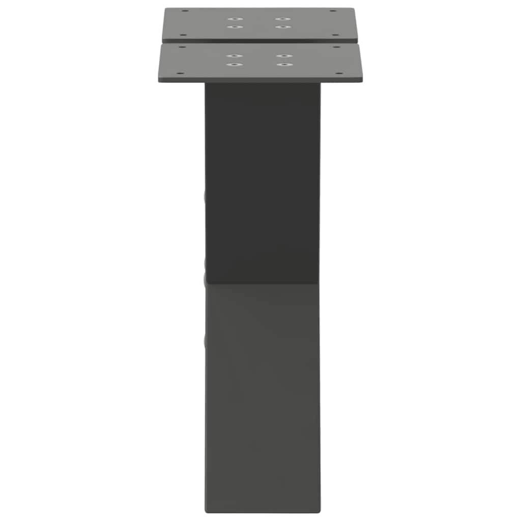 2 db antracitszürke X alakú acél dohányzóasztal láb 30x(30-31) cm