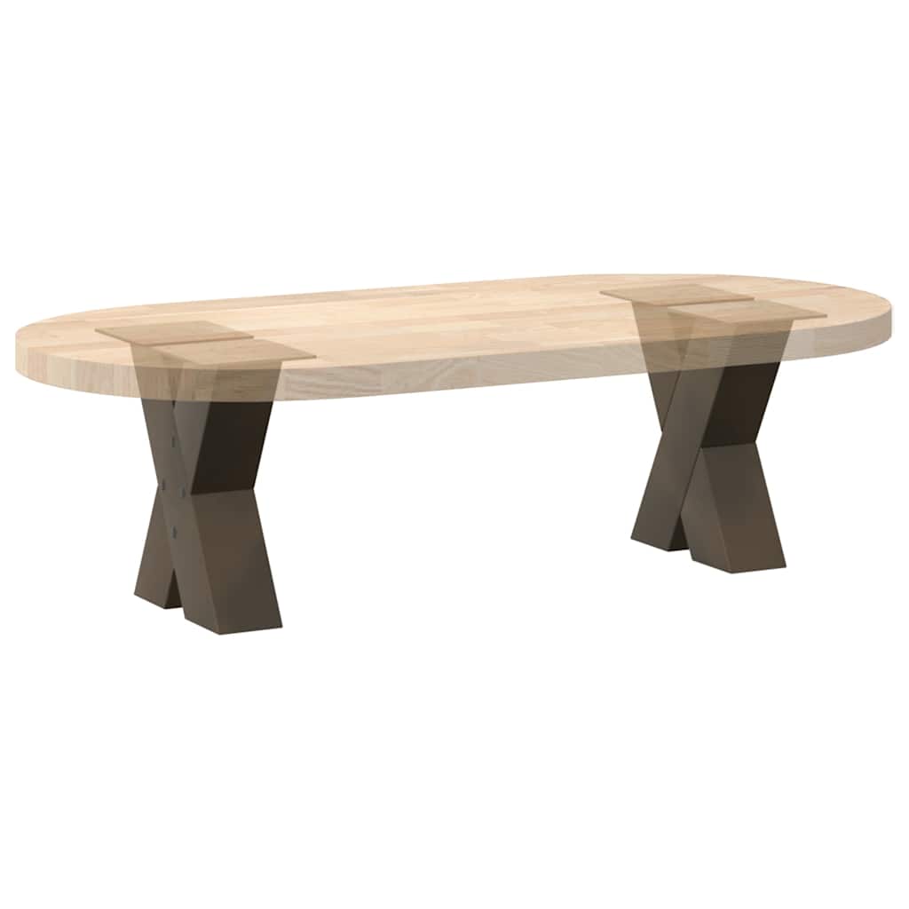 2 db X alakú natúr acél dohányzóasztal láb 30x(30-31) cm