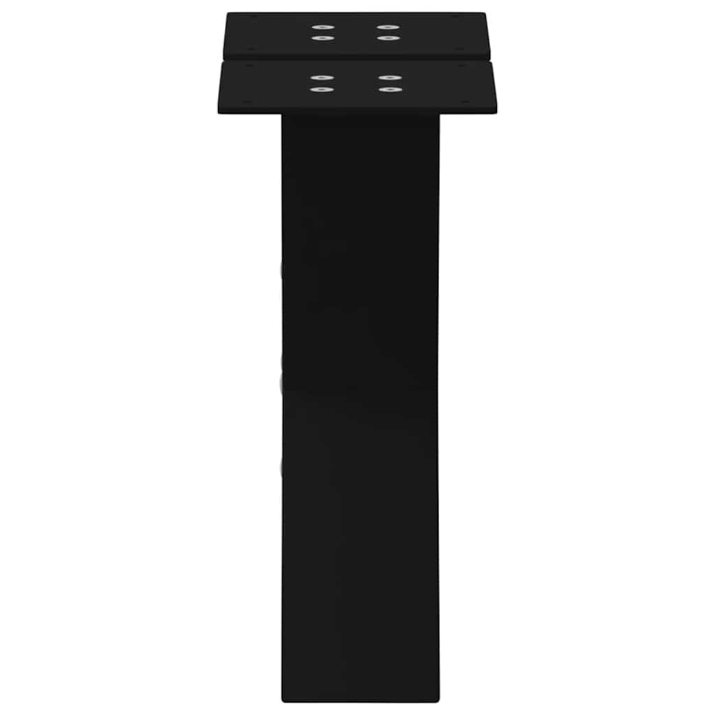 2 db fekete, X alakú acél dohányzóasztal láb 40 x (30-31) cm