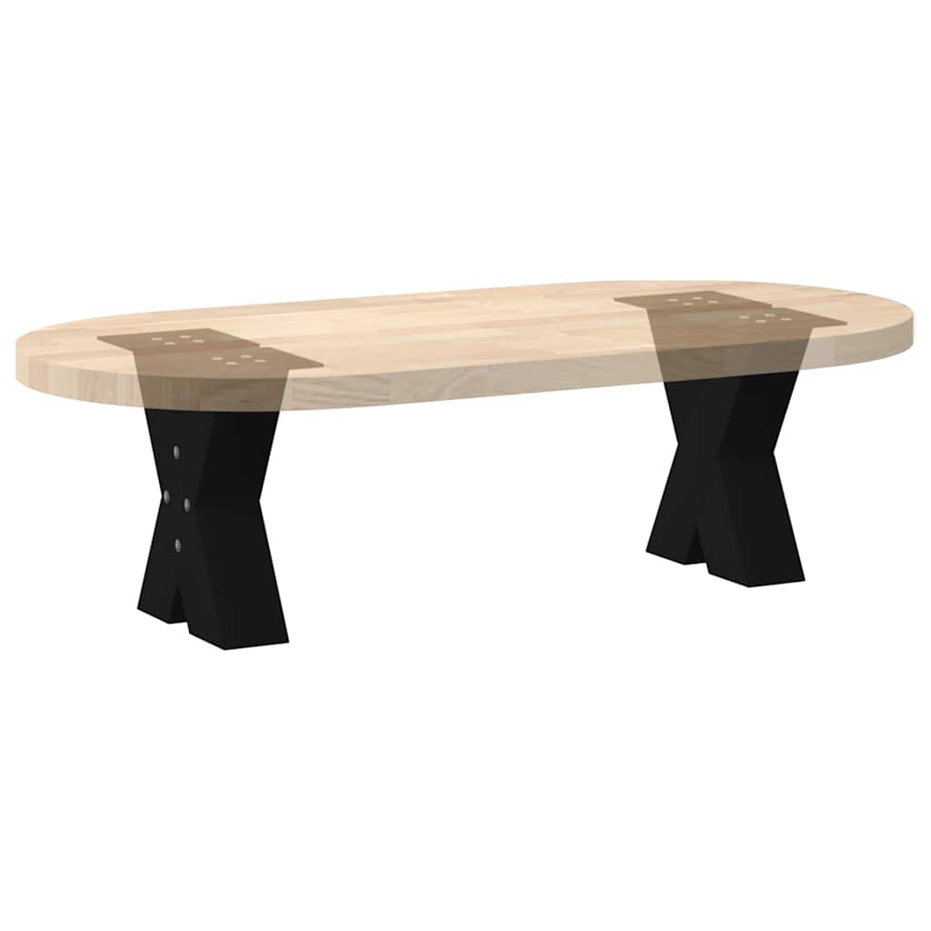 2 db fekete, X alakú acél dohányzóasztal láb 40 x (30-31) cm