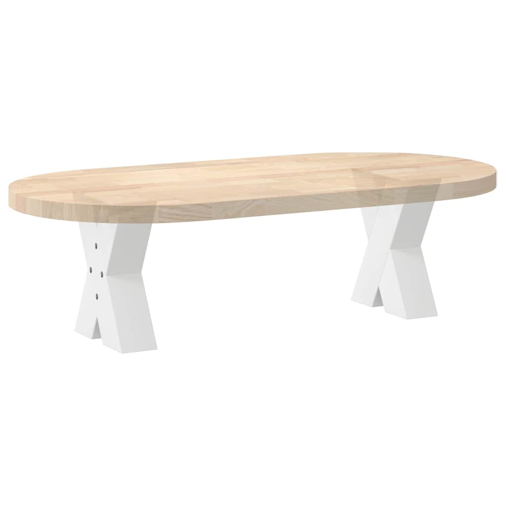 2 db fehér, X alakú acél dohányzóasztal láb 40 x (30-31) cm