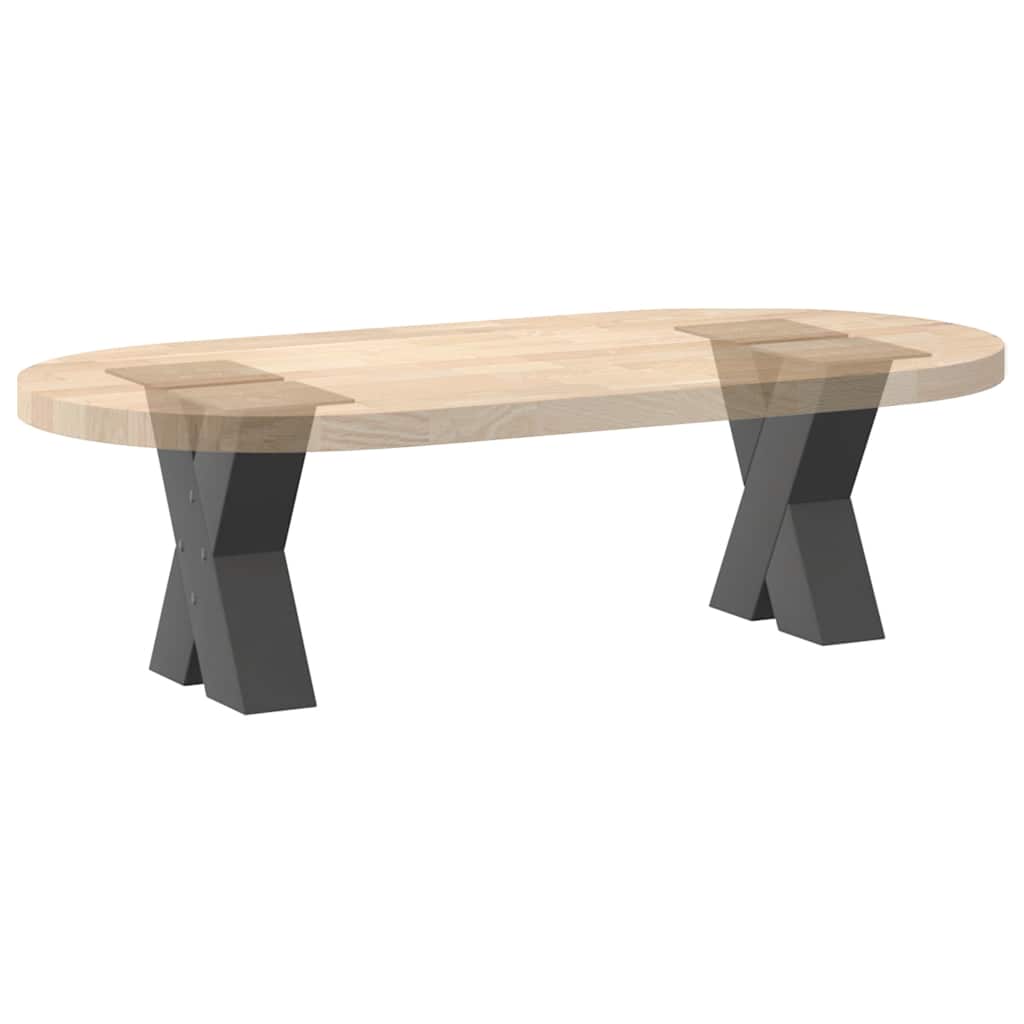 2 db antracitszürke X-alakú acél dohányzóasztal láb 40x(30-31) cm