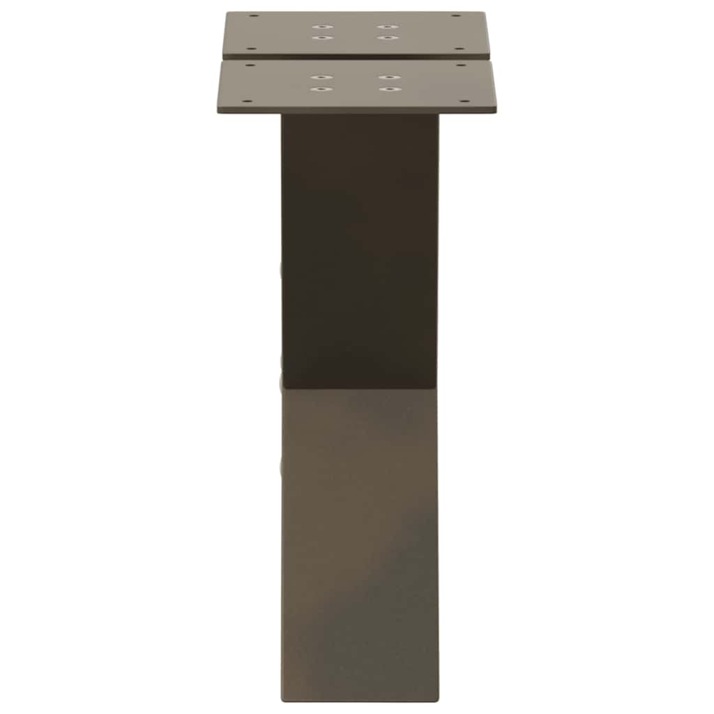 2 db X alakú natúr acél dohányzóasztal láb 40x(30-31) cm