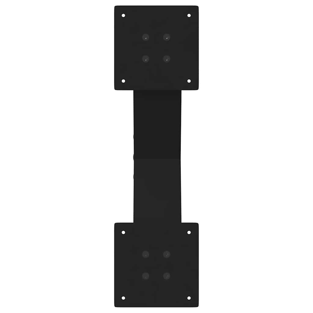 2 db fekete, X alakú acél dohányzóasztal láb 50 x (30-31) cm