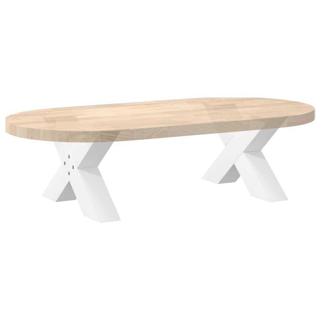 2 db fehér, X alakú acél dohányzóasztal láb 50 x (30-31) cm