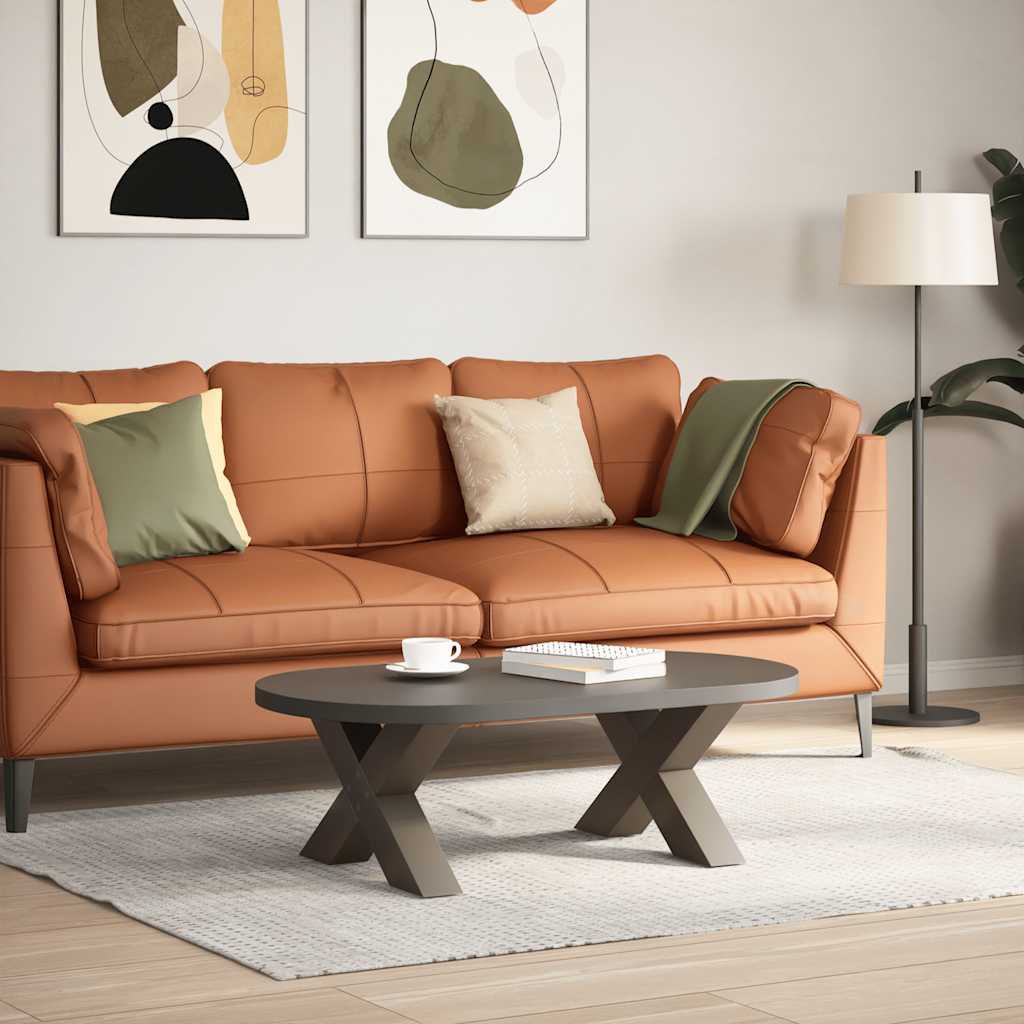 2 db X alakú natúr acél dohányzóasztal láb 50x(30-31) cm