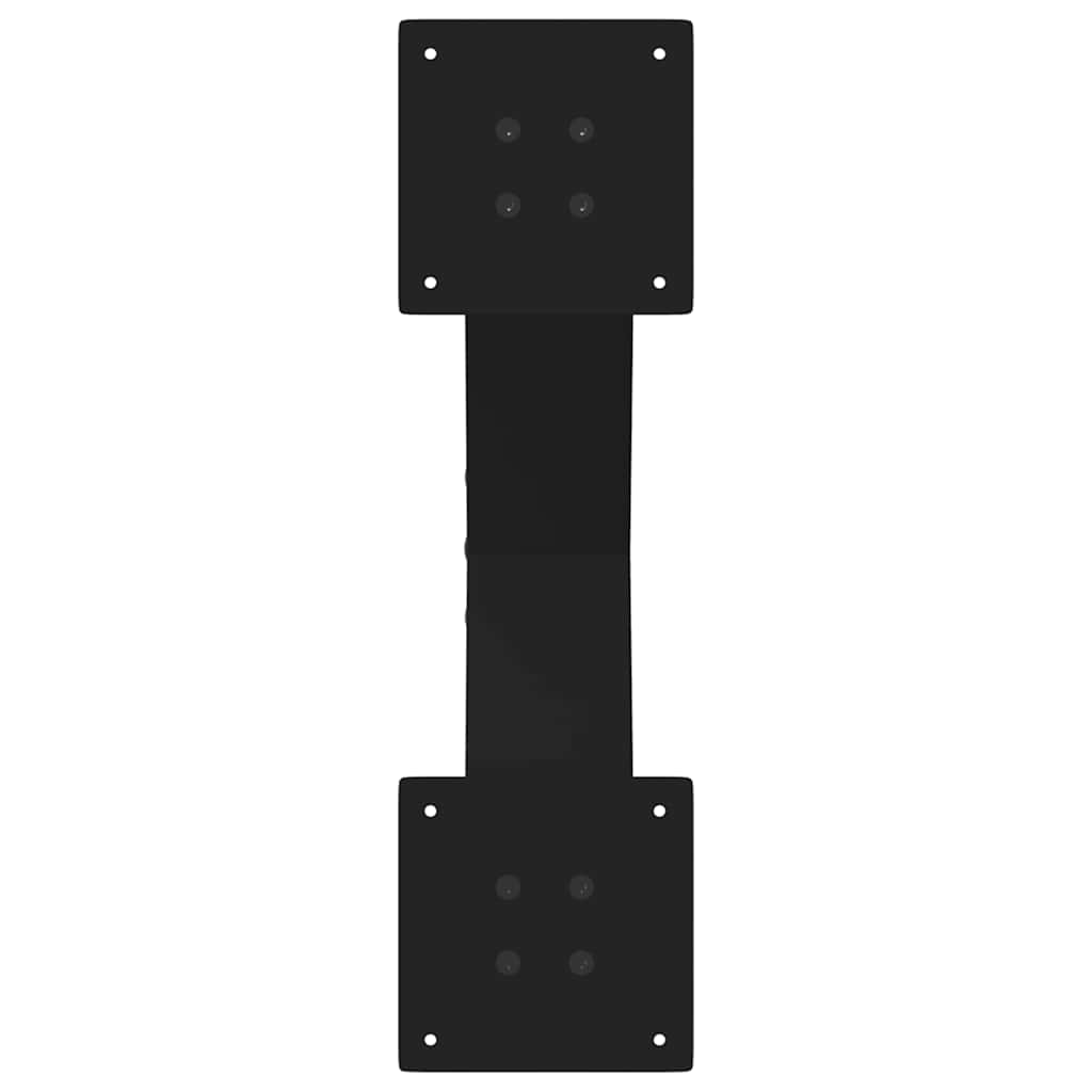 2 db fekete, X alakú acél dohányzóasztal láb 60 x (30-31) cm
