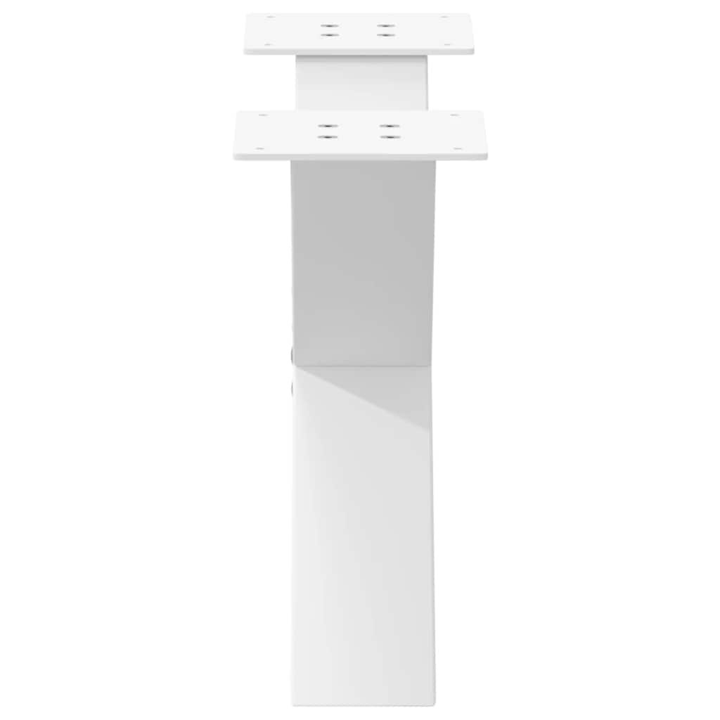 2 db fehér, X alakú acél dohányzóasztal láb 60 x (30-31) cm