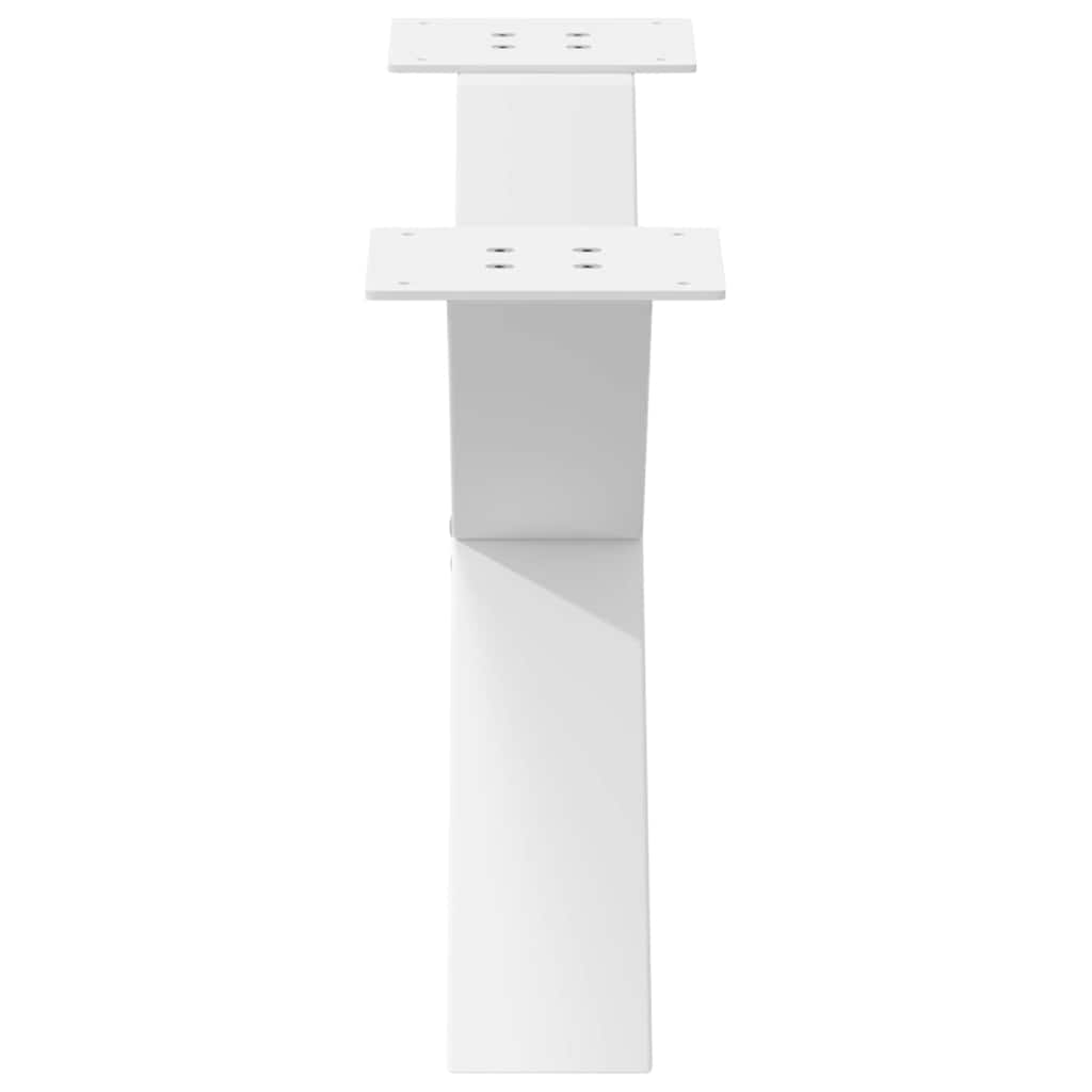 2 db fehér, X alakú dohányzóasztal láb 70 x (30-31) cm acél
