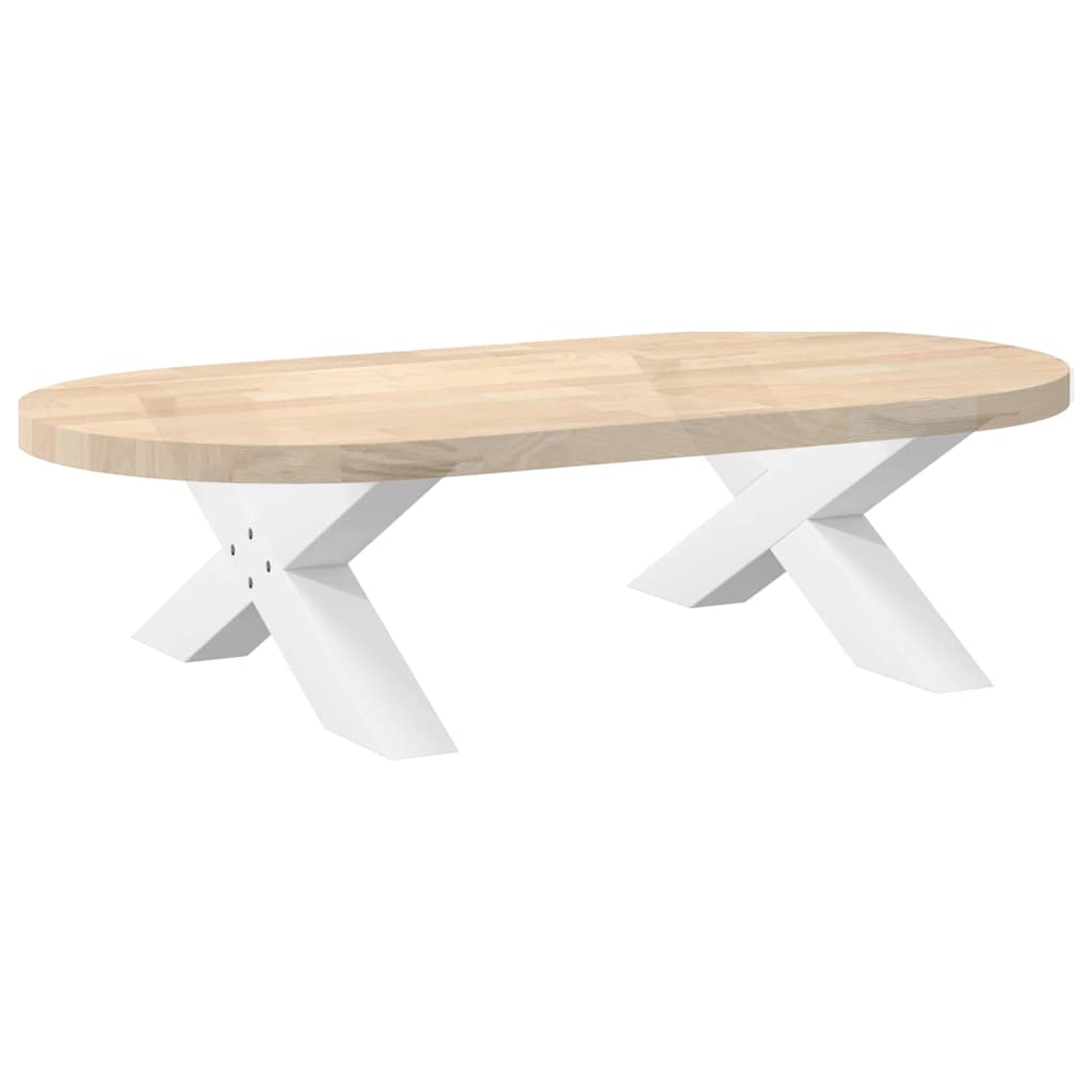 2 db fehér, X alakú dohányzóasztal láb 70 x (30-31) cm acél