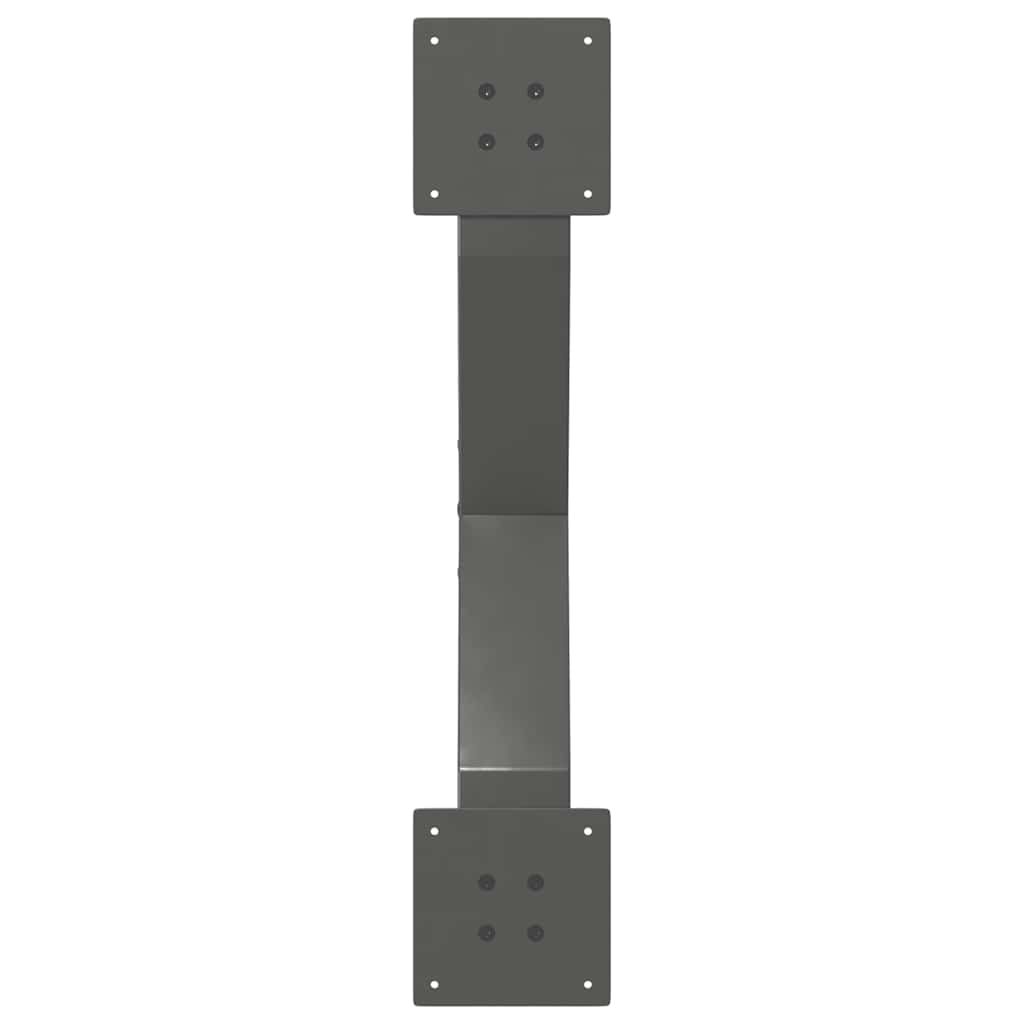 2 db antracitszürke X-alakú acél dohányzóasztal láb 70x(30-31) cm