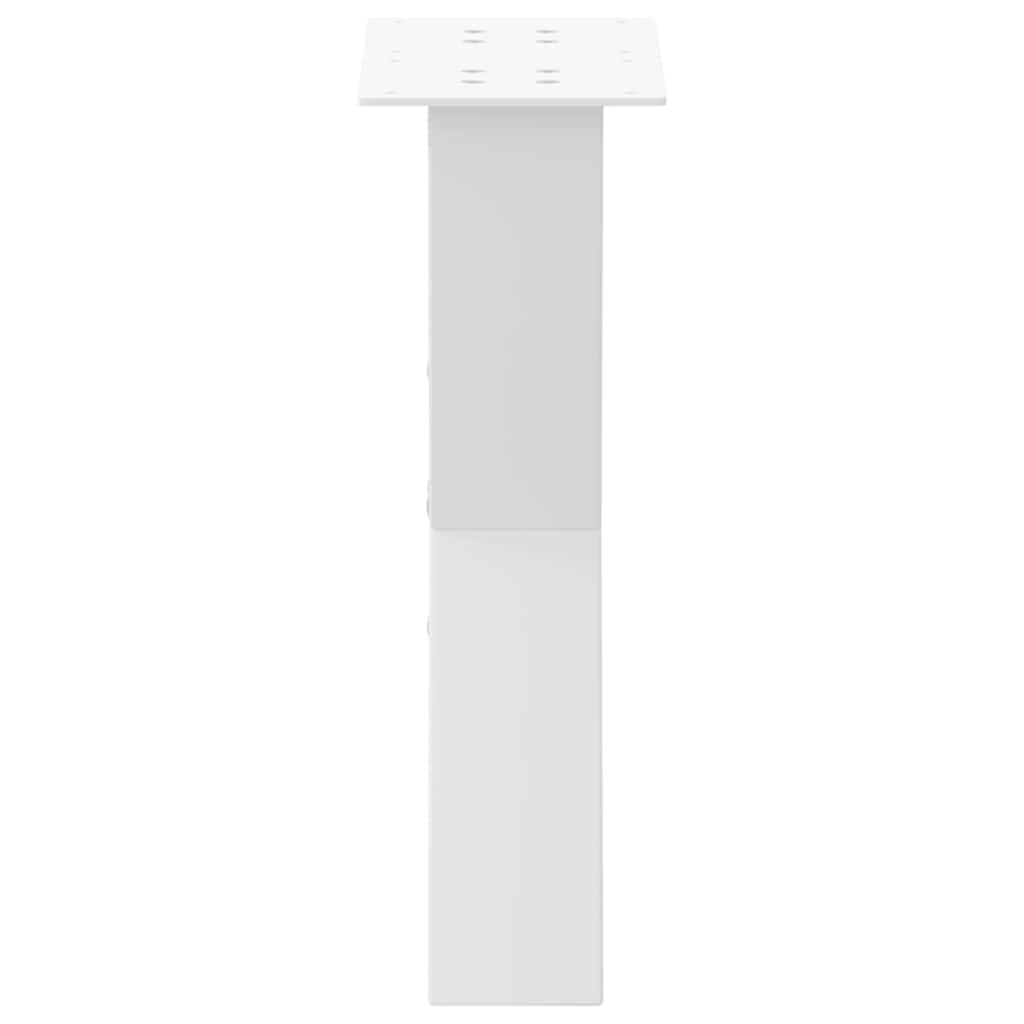 2 db fehér, X alakú acél dohányzóasztal láb 28 x (42-43) cm